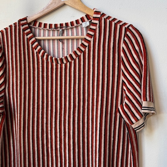 Scotch & Soda Striped Terry Midi Dress Size XL - Picture 2 of 9